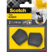 Scotch Pack de 2 Conteras de Goma - Diametro de 30mm - Color Negro