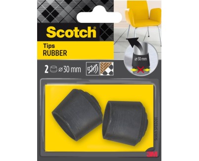 Scotch Pack de 2 Conteras de Goma - Diametro de 30mm - Color Negro