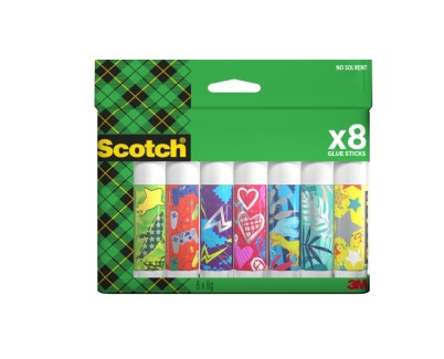 Scotch Pack de 8 Pegamentos en Barra Adhesivo Solido - 8gr por Unidad - Color Transparente