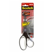 Scotch Tijeras de Titanio 20cm - Antiadherentes - Mango Ergonomico Tacto Suave - Color Blanco/Marron