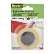 Scotch Universal Cinta Adhesiva para Moqueta 50mm x 5m - Alta Fuerza Adhesiva - Facil de Rasgar a Mano - Color Blanco