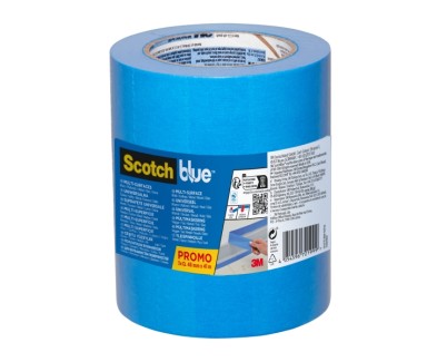 Scotchblue Pack de 3 Cintas de Enmascarar 48mm x 41m - 100% PEFC - Multisuperficie - Color Azul