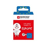 Skross Adaptador de Viaje del Mundo a Europa - Color Blanco