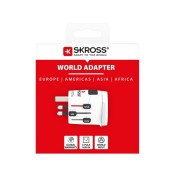 Skross Adaptador Universal de Viaje - Mas de 200 Paises - 250V, 6,3A - Color Blanco