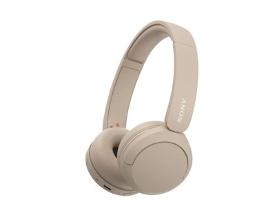 Sony WH-CH520 Auriculares Bluetooth 5.2 con Microfono Integrado - Diadema Ajustable - Conectividad Multipunto - Auriculares Giratorios - Autonomia hasta 50h - Color Beige