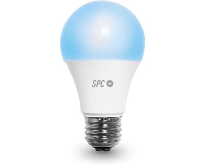 SPC Aura 1050 Bombilla Led Regulable Wi-Fi E27 - Ambientes Personalizables - Control desde la APP SPC Iot - Compatible con Alexa y Google Home - Hogar Inteligente Interconectado - Color Blanco