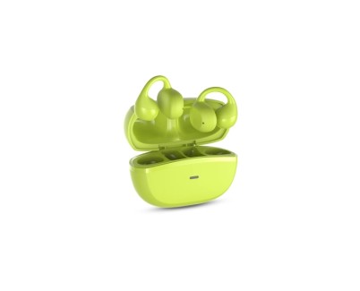 SPC Boost Clip Auriculares Inalambricos True Wireless - Dise&ntilde;o Open Ear - Cancelacion de Ruido - Control Tactil - Google Fast Pair - Color Verde Lima