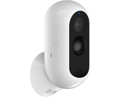 SPC Camara de Seguridad Inalambrica con Bateria - 9600 Mah - Wifi - Interior y Exterior - Resistente a la Lluvia - Full HD - Vision Nocturna - Notificaciones en Tiempo Real - Audio Bidireccional - Color Blanco