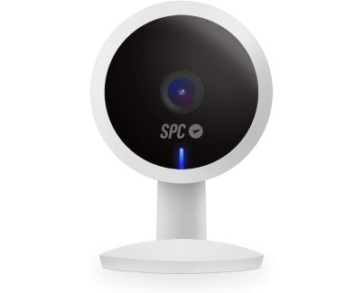 SPC Camara de Seguridad Indoor Lares 2 - Resolucion Full HD 1080P - Vision Nocturna 10M - Comunicacion Bidireccional - Almacenamiento Local hasta 128GB - Notificaciones de Movimiento y Sonido - Servicio Cloud SPC Iot - Color Blanco