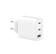 SPC Cargador de Pared 2xUSB-C/PD + USB-A 65W - Color Blanco