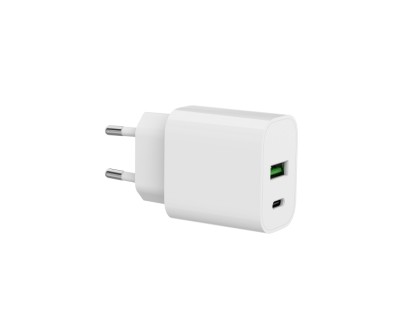 SPC Cargador de Pared USB-C/PD + USB-A 20W - Color Blanco
