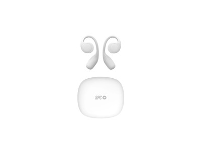 SPC Ether 2 Sense Auriculares Open-ear Bluetooth 5.3 - Manos Libres - Asistente de Voz - Conectividad con 2 Dispositivos Simultaneamente - Autonomia hasta 8h - Control Tactil - Color Blanco