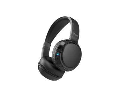 SPC Heron 2 Studio Auriculares de Diadema Inalambricos -  Conexion a Dos Dispositivos - 50h de Autonomia - Plegables - Color Negro