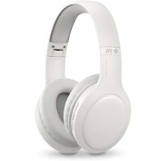 SPC Heron Studio Auriculares Bluetooth - Conexion Simultanea a Dos Dispositivos - 30 Horas de Reproduccion - Sincronizacion Automatica - Diseño Ajustable y Plegable - Botonera Multifuncion - Color Blanco