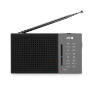 SPC Jetty Lite Radio Portatil Analogica FM/AM - Entrada Jack 3.5mm - Antena Telescopica - Alimentacion con Pilas - Color Negro/Gris