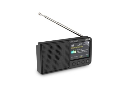 SPC Jetty Lite Radio Portatil Digital DAB+ - Pantalla TFT 2.4\" - Antena Telescopica - Bateria Recargable - Funcion Altavoz Bluetooth - Color Negro