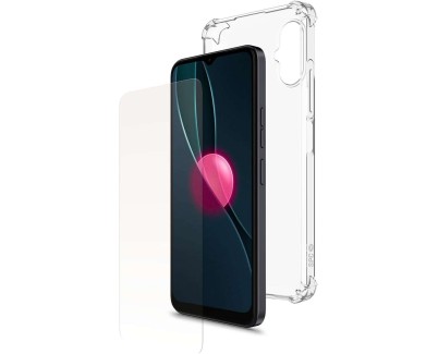 SPC Pack de Funda y Cristal Templado Compatible con SPC Discovery de 6.5\" - Carcasa Extrarresistente - Proteccion contra Arañazos - Diseño Transparente - Color Negro