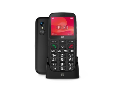 SPC Polaris Pure Telefono Movil 4G Pantalla 2,31\" - Camara, Radio FM, - Base de Carga - Color Negro