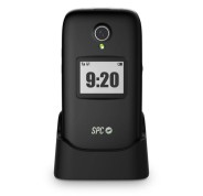 SPC Polaris Telefono Movil 4G con Pantallas Principal 2.8\" Exterior 1.4\" y Tapa - Camara, Radio FM, Linterna - Manos Libres - Color Negro/Plata