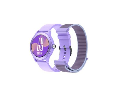 SPC Smartee Duo Vivo Reloj Smartwatch Pantalla Redonda 1.27\" - Mas de 100 Modos Deportivos - Monitoreo de Salud - Resistencia IP68 - Color Violeta