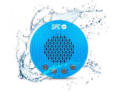 SPC Splash 2 Altavoz Bluetooth para Ducha 5W - Ventosa de Sujeccion - Microfono Incorporado - Autonomia hasta 4h - Color Azul