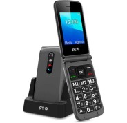 SPC Stella 2 Telefono Movil Boton SOS - de Tapa para Personas Mayores - Boton de Emergencias - Botones y Teclas Grandes - Ayuda Inteligente en Remoto - Acceso Directo a Tres Contactos - Base de Carga y Conector USB Tipo C - Color Titanio