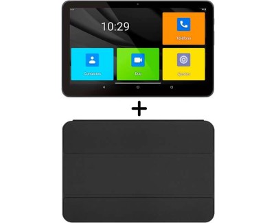SPC Tablet Android para Mayores 10.35\" - Iconos XXL - Conectividad 4G - Funda Protectora Incluida - Bateria de 6.000 Mah - 4GB de RAM - 64GB de Almacenamiento Interno - Color Negro