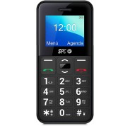 SPC Telefono Movil de Teclas Grandes - Diseño Compacto y Resistente - Boton SOS - Configuracion Remota - Notificaciones y Timbre Inteligentes - Menu Sencillo - Color Negro