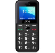 SPC Telefono Movil de Teclas Grandes - Diseño Compacto y Resistente - Boton SOS - Configuracion Remota - Notificaciones y Timbre Inteligentes - Menu Sencillo - Color Negro