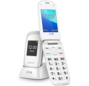 SPC Telefono Movil para Mayores con Botones Grandes - Tapa y Botones Retroiluminados - Boton SOS y Botones de Marcacion Directa - Control Remoto Mediante SMS - Doble Pantalla, Base de Carga y Conectividad - Color Blanco