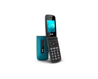 SPC Titan 2 Telefono Movil 4G para Mayores con Tapa - Pantalla 2.4\" Cristal Antirayaduras - Teclas XL con Voz - Timbre Extra Alto 104 dB - Boton SOS e ICE - Smart Help - Resistencia IP44 - Una Semana de Bateria - Color Azul