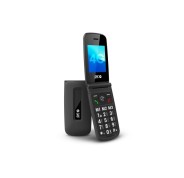 SPC Titan 2 Telefono Movil 4G para Mayores con Tapa - Pantalla 2.4\" Cristal Antirayaduras - Teclas XL con Voz - Timbre Extra Alto 104 dB - Boton SOS e ICE - Smart Help - Resistencia IP44 - Una Semana de Bateria - Color Negro