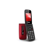 SPC Titan 2 Telefono Movil 4G para Mayores con Tapa - Pantalla 2.4\" Cristal Antirayaduras - Teclas XL con Voz - Timbre Extra Alto 104 dB - Boton SOS e ICE - Smart Help - Resistencia IP44 - Una Semana de Bateria - Color Rojo