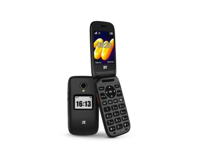 SPC Wild Star Telefono Movil 4G Pantalla 2,8\" - Formato de Tapa - Pantalla Exterior 1.4\" - Compatible con SPC Circles - Color Negro