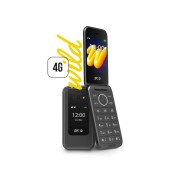 SPC Wild Telefono Movil 4G con Pantallas Principal 2.8\" Exterior 1.77\" y Tapa - Camara, Radio FM, Linterna - Manos Libres - Color Negro