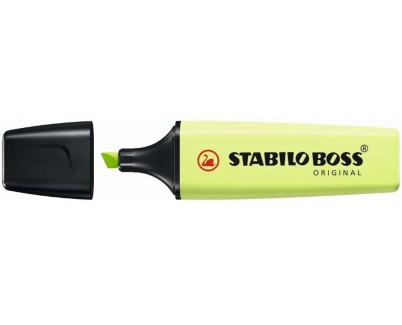 Stabilo Boss 70 Pastel Marcador Fluorescente - Trazo entre 2 y 5mm - Recargable - Tinta con Base de Agua - Color Chispa de Lima