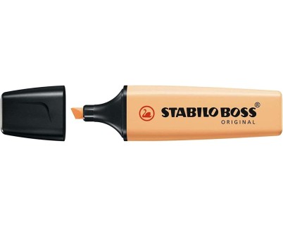 Stabilo Boss 70 Pastel Marcador Fluorescente - Trazo entre 2 y 5mm - Recargable - Tinta con Base de Agua - Color Naranja Palido