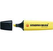 Stabilo Boss 70 Pastel Rotulador Marcador Fluorescente - Trazo entre 2 y 5mm - Recargable - Tinta con Base de Agua - Color Amarillo Cremoso