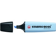 Stabilo Boss 70 Pastel Rotulador Marcador Fluorescente - Trazo entre 2 y 5mm - Recargable - Tinta con Base de Agua - Color Azul Nublado