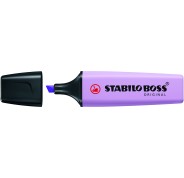 Stabilo Boss 70 Pastel Rotulador Marcador Fluorescente - Trazo entre 2 y 5mm - Recargable - Tinta con Base de Agua - Color Brisa Violeta