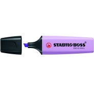 Stabilo Boss 70 Pastel Rotulador Marcador Fluorescente - Trazo entre 2 y 5mm - Recargable - Tinta con Base de Agua - Color Brisa Violeta