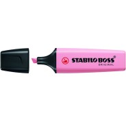 Stabilo Boss 70 Pastel Rotulador Marcador Fluorescente - Trazo entre 2 y 5mm - Recargable - Tinta con Base de Agua - Color Rubor Rosa