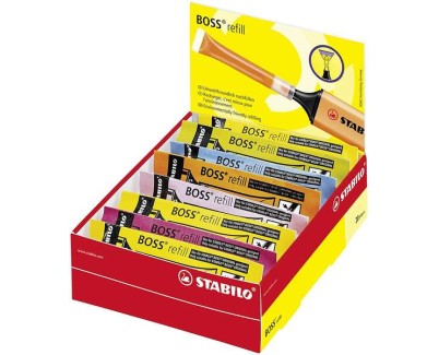 Stabilo Boss 70 Recarga de 3ml para Marcador Fluorescente - Tinta con Base de Agua - Colores Surtidos