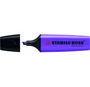 Stabilo Boss 70 Rotulador Marcador Fluorescente - Trazo entre 2 y 5mm - Recargable - Tinta con Base de Agua - Color Violeta Fluorescente