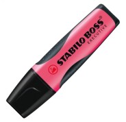 Stabilo Boss Executive Marcador Fluorescente - Zona de Agarre - Trazo entre 2 y 5mm - Recargable - Tinta con Base de Agua - Color Rosa