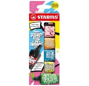 Stabilo Boss Mini by Snooze One Pack de 6 Mini Marcadores Fluorescentes - Trazo entre 2 y 5mm - Tinta con Base de Agua - Antisecado - Colores Surtidos