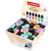 Stabilo Boss Mini Pastellove Expositor con 50 Marcadores Fluorescentes - Trazo entre 2 y 5mm - Tinta con Base de Agua - Antisecado - Colores Surtidos