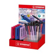 Stabilo Boss Naturecolors Wildflower Expositor con 15 Marcadores Boss + 38 Boligrafos Pointball -Tinta de los Boligrafos Azul - Colores Surtidos