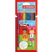 Stabilo Color Pack con 12 Lapices de Colores - Mina de 2.5mm - Ideal para el Colegio - Colores Surtidos