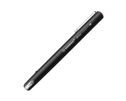 Stabilo Dr!ver Rotulador de Punta Fina 0.4mm - Tinta a Prueba de Manchas, Inodora y con Base al Agua - Fabricado con 94% de Bioplastico - Color Rojo